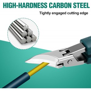 Upgraded Eagle Beak Beveled Nail Clippers, Long Handle Wide Jaw Slanted Nail Clipper, Eagle Beak Angled Edge Nail Clippers 3-Piece Set, Wide Jaw Opening Anti-Splash Nail Clipper for Men Women(Green)