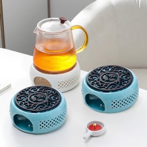 1Pcs 4.69Inch Iron Cast Trivet for Hot Dishes, Black Vintage Pattern Metal Trivets for Hot Pots and Pans (Black Chrysanthemum)