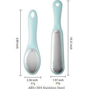Lemon Zester Grater with Handle - 2-Piece Lemon Zester & Cheese Grater for Parmesan, Ginger, Garlic, Nutmeg, Chocolate