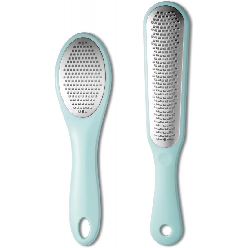 Lemon Zester Grater with Handle - 2-Piece Lemon Zester & Cheese Grater for Parmesan, Ginger, Garlic, Nutmeg, Chocolate