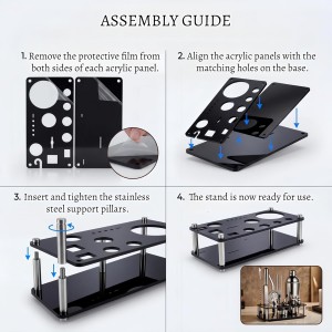 Cocktail Shaker Set, 18-Piece Bartender Kit with Acrylic Stand, 18/8 Stainless Steel Bar Set with Martini Shaker, Jigger, Muddler & Recipe Book for Home Bar