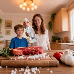 SIXRARI Electric Meat Tenderizer Tool, Adjustable 3 Speed Cordless Electric Meat Mallet, Powerful Motor, Easy to Clean, Kitchen Essentials for Tenderizing Steak/Beef/Chicken Chops and More (Silver)