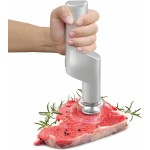 SIXRARI Electric Meat Tenderizer Tool, Adjustable 3 Speed Cordless Electric Meat Mallet, Powerful Motor, Easy to Clean, Kitchen Essentials for Tenderizing Steak/Beef/Chicken Chops and More (Silver)