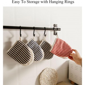 1 Pair Mini Oven Mitts,High Heat Resistant Oven Gloves,Kitchen Short Oven Mit with Hanging Loop for BBQ, Baking, Cooking and Grilling, (Khaki)