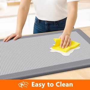 Kitchen Mats, 2PCS Kitchen Rugs for Floor, Cushioned Anti-Fatigue Mats for Kitchen Floor, Non-Slip Standing Desk Mat for Sink, Home, Laundry & Office, 17.3