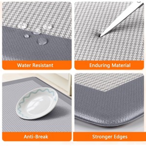 Kitchen Mats, 2PCS Kitchen Rugs for Floor, Cushioned Anti-Fatigue Mats for Kitchen Floor, Non-Slip Standing Desk Mat for Sink, Home, Laundry & Office, 17.3