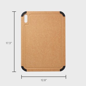 Public Goods Wood Cutting Board | Large Cutting Board for Kitchen | Made From Wood Fiber and Paper Composite | Non-Slip Silicone Corners | Dishwasher Safe, Durable, and Knife-Friendly | 17.3