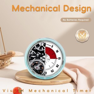 Kitchen Timers for Cooking, 0-60 Minute Visual Timer for Kids, Manual Cooking Magnetic Timer with Loud Alarm, Mechanical Stainless Steel Time Management for Classroom Desk Office for Office, Blue