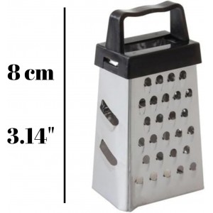 Mini Garlic Grater, Stainless Steel Cheese Ginger Vegetable Spices Small Grater for Kitchen, Black (Black)