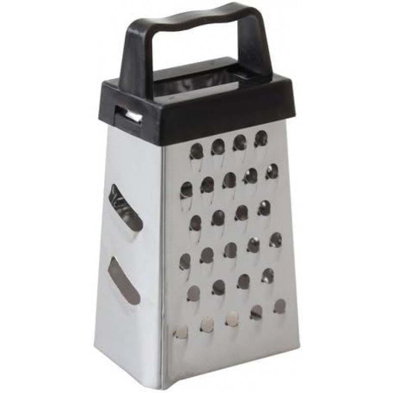 Mini Garlic Grater, Stainless Steel Cheese Ginger Vegetable Spices Small Grater for Kitchen, Black (Black)