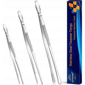 JETKONG 3 Pcs Kitchen Tweezers Tongs, St...