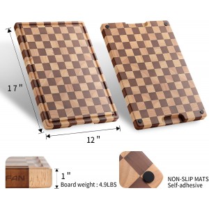 Acacia Wood Cutting Board for Kitchen – Chopping Board with Grooves & Handles, Large Wooden Cutting Board for Meat, Vegetables, Fruits, Cheese and Fruits Ideal Kitchen Gifts