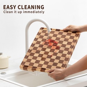 Acacia Wood Cutting Board for Kitchen – Chopping Board with Grooves & Handles, Large Wooden Cutting Board for Meat, Vegetables, Fruits, Cheese and Fruits Ideal Kitchen Gifts