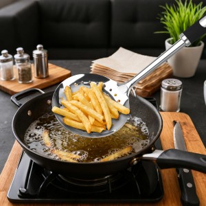 Stainless Steel Kitchen Utensil Set – Premium Thickened Cooking Utensils Set, Silver Kitchen Tools Set for Cooking, Dishwasher Safe Kitchen Tool Set