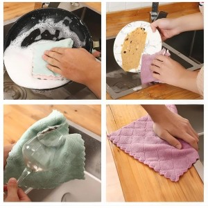 Reusable Microfiber Kitchen Cleaning Cloths – Super Absorbent, Quick-Drying Dish Towels for Kitchen Car Furniture Bowl Tea. 10.6