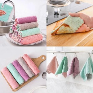 Reusable Microfiber Kitchen Cleaning Cloths – Super Absorbent, Quick-Drying Dish Towels for Kitchen Car Furniture Bowl Tea. 10.6