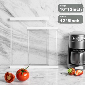 Tempered Glass Cutting Board Set for Kitchen Counter - Dishwasher Safe with Juice Grooves, Non-Slip Silicone Edges & Beveled Grip - 16