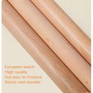 French Rolling Pin,16 Inches Wooden Rolling Pin for Baking,Fondant,Dough Roller for Cookie,Pizza Pie Crust, Pastry, Dough, Essential Kitchen Utensil