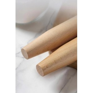 French Rolling Pin,16 Inches Wooden Rolling Pin for Baking,Fondant,Dough Roller for Cookie,Pizza Pie Crust, Pastry, Dough, Essential Kitchen Utensil
