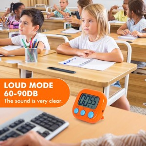 6 Pack Multi-Function Electronic Timer, Learning Management, Suitable for Kitchen, Study, Work, Exercise Training, Outdoor Activities(not Including Battery)