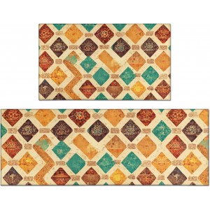 Moroccan Trellis Kitchen Rugs Set of 2, ...