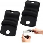 JTENGYAO 2-Pack Canning Jar Opener with Magnets, Mason Jar Opener for Canning Lids, Fits Regular and Wide Mouth Jars, Powerful Magnet for Easy Refrigerator Storage, Releases Vacuum Seal (Black)