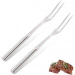 2 Pcs Carving Fork, Meat Cooking Utensil, Kitchen Forks 2 Prong, Long Handle Fork, Granny Fork, Anti-Rust, Heat-Resistant For Grill, Cooking And Serving