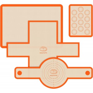 Silicone Baking Mat Set, Reusable Baking...