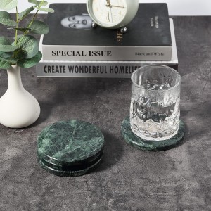 Koville Marble Coaster Set of 4, Round Coasters, 4