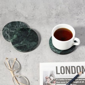 Koville Marble Coaster Set of 4, Round Coasters, 4