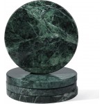 Koville Marble Coaster Set of 4, Round Coasters, 4