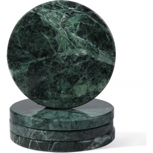 Koville Marble Coaster Set of 4, Round C...