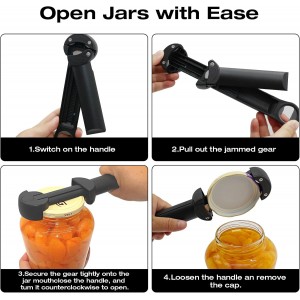 RAIN SPIRIT Multifunctional Retractable Bottle & Jar Opener - Adjustable Can Opener & Lid Gripper for Seniors, Weak Hands, and Arthritis,Jar Opener Bottle Opener and Lid Opener，Wine Opener Gadgets
