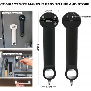 RAIN SPIRIT Multifunctional Retractable Bottle & Jar Opener - Adjustable Can Opener & Lid Gripper for Seniors, Weak Hands, and Arthritis,Jar Opener Bottle Opener and Lid Opener，Wine Opener Gadgets