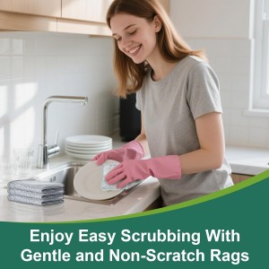 Multipurpose Non Scratch Wire Dishwashing Rags, Cleaning Cloths, 24 Pack