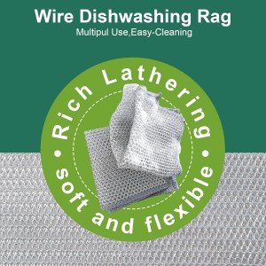 Multipurpose Non Scratch Wire Dishwashing Rags, Cleaning Cloths, 24 Pack