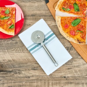 Restaurantware Stainless Steel Pizza Cutter Wheel - 6 Pack - German Standard Pizza Slicer Knife with Finger Guard, Ergonomic Handle, Anti-Wobble, Sharp Blade - Commercial Pizza Wheel for Crust, Pies