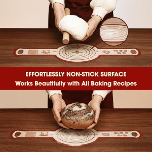 Sourdough Silicone Bread Sling for Dutch Oven, 2PCS Non-Stick Reusable Baking Mat with Long Handles, Essentials Bread Making Supplies for Dough Transfer and Loaf Pan Lifter Liner, Set Of Oval & Round