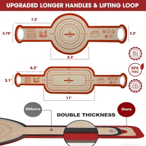 Sourdough Silicone Bread Sling for Dutch Oven, 2PCS Non-Stick Reusable Baking Mat with Long Handles, Essentials Bread Making Supplies for Dough Transfer and Loaf Pan Lifter Liner, Set Of Oval & Round