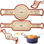 Sourdough Silicone Bread Sling for Dutch Oven, 2PCS Non-Stick Reusable Baking Mat with Long Handles, Essentials Bread Making Supplies for Dough Transfer and Loaf Pan Lifter Liner, Set Of Oval & Round