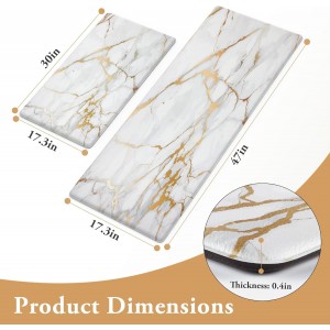 StepLively Kitchen Rugs and Mats, 2-Pack Low Profile Slip Resistant Kitchen Mats for Floor, in Front of Sink and Stove-17.3