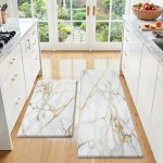 StepLively Kitchen Rugs and Mats, 2-Pack Low Profile Slip Resistant Kitchen Mats for Floor, in Front of Sink and Stove-17.3
