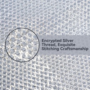 10 Pack Extra Large Non Scratch Wire Dishcloths, 30x30cm Double-Layer Silver Thread Kitchen Cleaning Rags, Dual-Sided Wet & Dry Reusable Steel Wire Dish Cloths for Cookware, Sinks, Stovetops