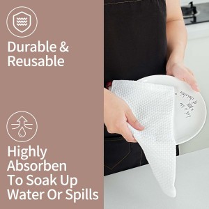 Cotton Dish Cloths 6 Pack,12x12 Inch – Super Absorbent, Quick-Dry & Reusable Kitchen Cleaning Cloths, Lint-Free Washable Towels for Dishes, Glass & Household Use(Red)