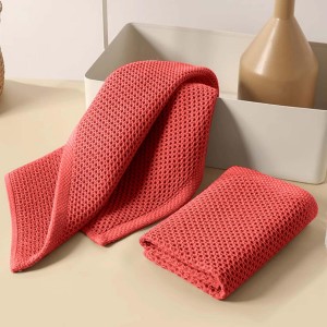 Cotton Dish Cloths 6 Pack,12x12 Inch – Super Absorbent, Quick-Dry & Reusable Kitchen Cleaning Cloths, Lint-Free Washable Towels for Dishes, Glass & Household Use(Red)