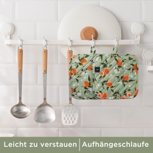 Pot Holders for Kitchen Heat Resistant Hot Pads for Countertops Oven Pot Holders Cotton Potholders for Kitchen Cooking Baking (Watercolor Apricot)