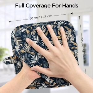 Pot Holders for Kitchen Heat Resistant Hot Pads for Countertops Oven Pot Holders Cotton Potholders for Kitchen Cooking Baking (Blue Leaves)