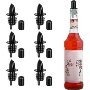 6 PCS Bottle Pourers And 6 PCS rubber po...