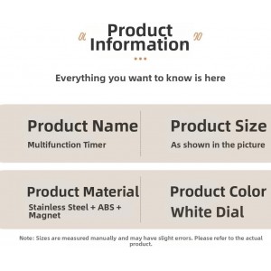 Mechanical Kitchen Timer with Magnetic Back, Visual Time Management Timer for Cooking, Baking, Classroom and Home Use