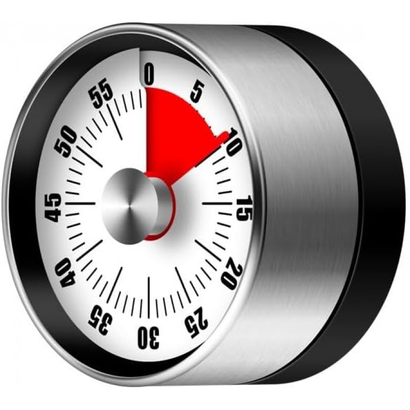 Mechanical Kitchen Timer with Magnetic Back, Visual Time Management Timer for Cooking, Baking, Classroom and Home Use